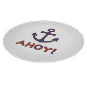 AHOY! Boei + ankerontwerp rood + blauw Snijplank (Hoek)