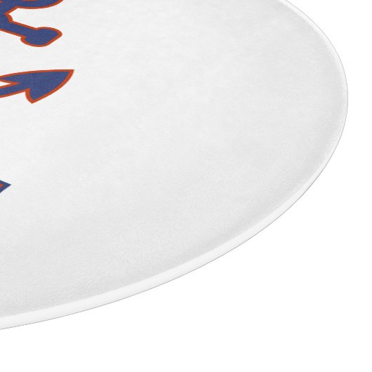 AHOY! Boei + ankerontwerp rood + blauw Snijplank (Hoek)