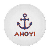 AHOY! Boei + ankerontwerp rood + blauw Snijplank (Voorkant)