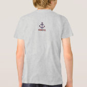 AHOY! Boei + ankerontwerp rood + blauw Tri-Blend Shirt (Achterkant)