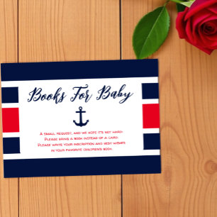 Ahoy! Boekjes voor baby shower voor baby Informatiekaartje
