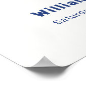 Ahoy Boy Nautische Zeilboot Baby shower Welkom Poster (Hoek)