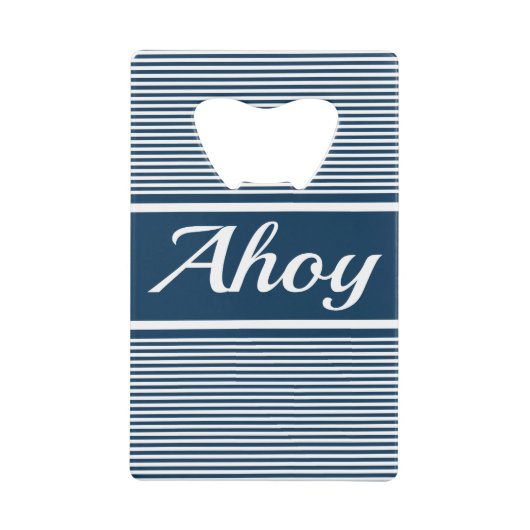 Ahoy Creditkaart Flessenopener (Voorkant)