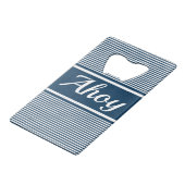 Ahoy Creditkaart Flessenopener (Voorkant Gekanteld)