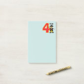 Ahoy Cute Piraat Jongen 4e Verjaardag Post-it® Notes (Op bureau)