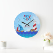 "Ahoy Daar" citeert de Nautical Boat Lighthouse Pi Grote Klok (Huis)