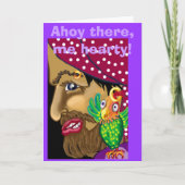 Ahoy daar, hoor. Pirate party-uitnodiging (Voorkant)