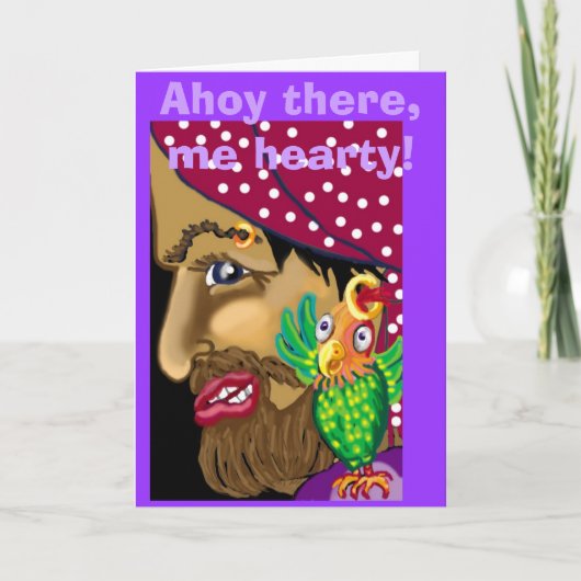 Ahoy daar, hoor. Pirate party-uitnodiging (Voorkant)