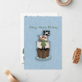 Ahoy Daar Matey Notitiekaartje (Voorkant / Achterkant in situ)