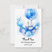 Ahoy daar! Nautical Magic Boy Baby shower Bedankkaart (Voorkant)