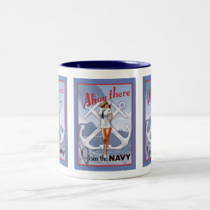 Ahoy daar! Navy Pin-Up Mok