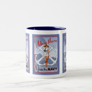 Ahoy daar! Navy Pin-Up Mok