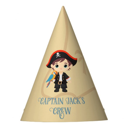 Ahoy daar! Pirate Boy Verjaardag Feesthoedjes (Voorkant)