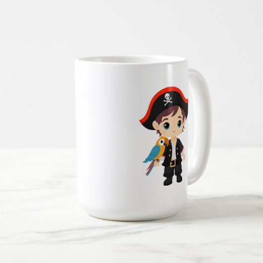 Ahoy daar! Pirate Boy Verjaardag Mok (Voorkant rechts)