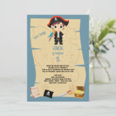 Ahoy daar! Pirate Boy verjaardagsfeestje Kaart (Staand voorkant)