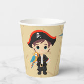 Ahoy daar! Pirate Boy verjaardagsfeestje Papieren Bekers (Achterkant)