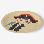 Ahoy daar! Pirate Boy verjaardagsfeestje Papieren Bordje (Gekanteld)