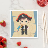 Ahoy daar! Pirate Boy verjaardagsfeestje Servet (Insitu)