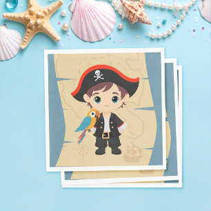Ahoy daar! Pirate Boy verjaardagsfeestje Servet