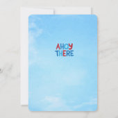 Ahoy Daar Red Blue White Sailors vuurtoren Kaart (Achterkant)