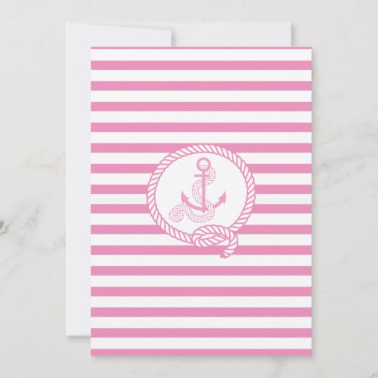 Ahoy! Een meisje nautische meisjes Baby shower uit Kaart (Achterkant)