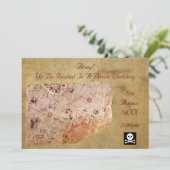 Ahoy. Een Pirate Wedding Kaart (Staand voorkant)