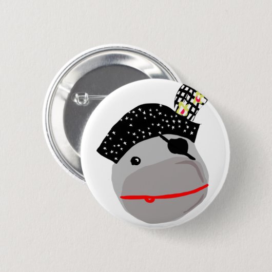 Ahoy. Een schattige piraatknop. Ronde Button 5,7 Cm (Voorkant /achterkant)