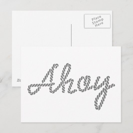 Ahoy gemaakt van Rope Briefkaart (Voorkant / Achterkant)