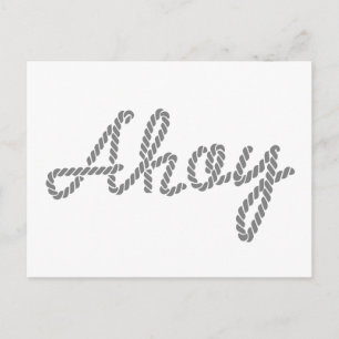 Ahoy gemaakt van Rope Briefkaart