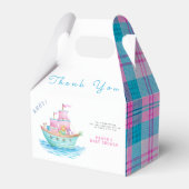 Ahoy Het is een Baby schip Dieren Zeilboot Baby sh Bedankdoosjes (Voorkant Zijde)