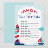 Ahoy Het is een baby shower Advice Card voor jonge Kaart (Voorkant / Achterkant)