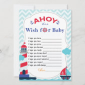 Ahoy Het is een baby shower Advice Card voor jonge Kaart (Voorkant)