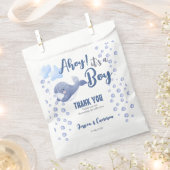 Ahoy het is een baby shower blauwe vinvis. bedankzakje (Geknipt)