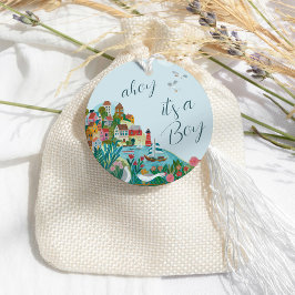 Ahoy, het is een baby shower feest bedankjes labels