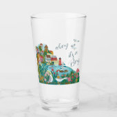 Ahoy, het is een baby shower feest glas (Voorkant)