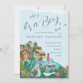 Ahoy, het is een baby shower feest kaart (Voorkant)