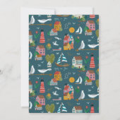 Ahoy, het is een baby shower feest kaart (Achterkant)