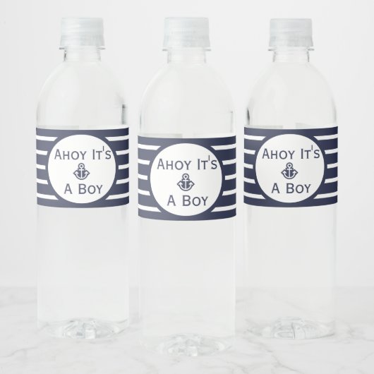 Ahoy Het is een Baby shower-fles-label. Waterfles Etiket (Flessen)