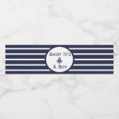 Ahoy Het is een Baby shower-fles-label. Waterfles Etiket (Enkel label)