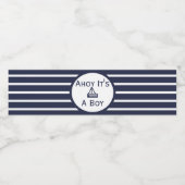 Ahoy Het is een Baby shower-fles-label. Waterfles Etiket (Enkel label)