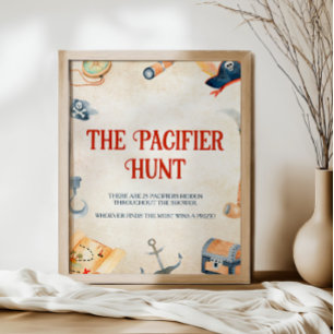 Ahoy het is een Baby shower fopspeen jacht Reclamebord Met Voetstuk