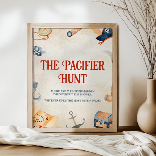 Ahoy het is een Baby shower fopspeen jacht Reclamebord Met Voetstuk