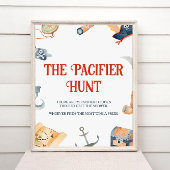 Ahoy het is een Baby shower fopspeen jacht Reclamebord Met Voetstuk