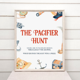 Ahoy het is een Baby shower fopspeen jacht Reclamebord Met Voetstuk