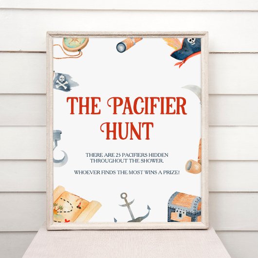 Ahoy het is een Baby shower fopspeen jacht Reclamebord Met Voetstuk