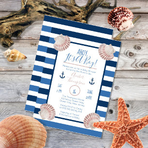 Ahoy Het is een Baby shower met een tjoch neusthem Kaart