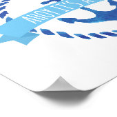 Ahoy Het is een Baby shower-teken. Poster (Hoek)