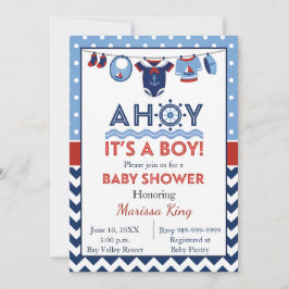 Ahoy Het is een Baby shower-uitnodiging. Kaart