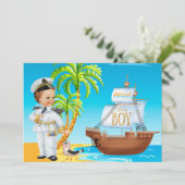 Ahoy Het is een Baby shower-uitnodiging. Kaart (Staand voorkant)
