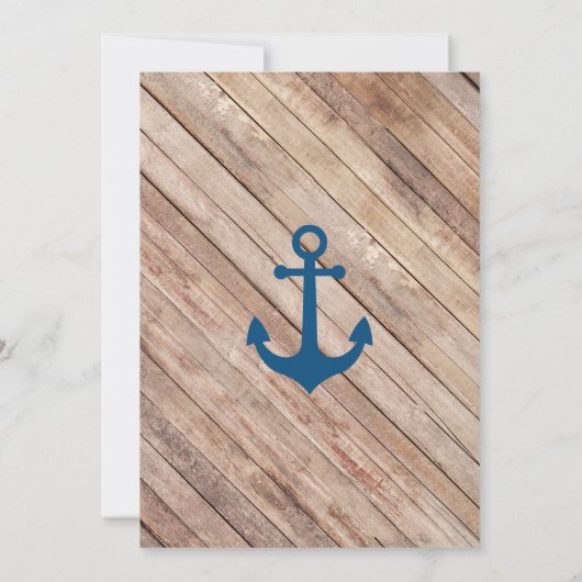 Ahoy Het is een Baby shower-uitnodiging. Kaart (Achterkant)